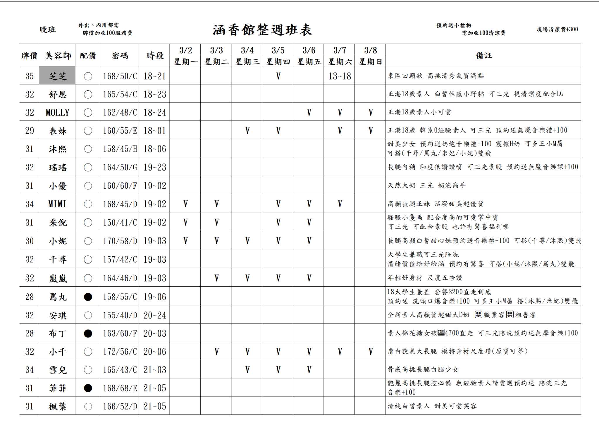 當日舒壓班表-1